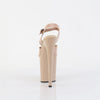 FLAMINGO-808N Plateau Sandaletten Beige Lack von Pleaser – Ansicht 4
