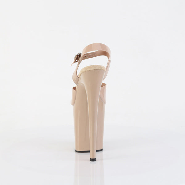 FLAMINGO-808N Plateau Sandaletten - Creme von Pleaser – Ansicht 4