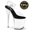 FLAMINGO-808PREM Plateau Sandaletten Transparent von Pleaser