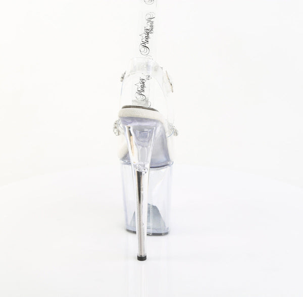 FLAMINGO-808PREM-STN Plateau Sandaletten Transparent Strass von Pleaser – Ansicht 4