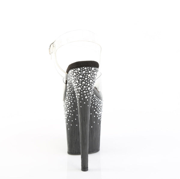 FLAMINGO-808SPKL-02 Plateau Sandaletten Schwarz Strass von Pleaser – Ansicht 4