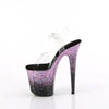 FLAMINGO-808SS Plateau Sandaletten Schwarz/Pink Glitzer von Pleaser – Ansicht 3