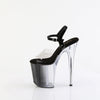 FLAMINGO-808T-1 Plateau Sandaletten Schwarz Transparent von Pleaser – Ansicht 3