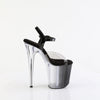 FLAMINGO-808T-1 Plateau Sandaletten Schwarz Transparent von Pleaser – Ansicht 5