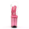 FLAMINGO-808T Plateau Sandaletten Pink Transparent von Pleaser – Ansicht 2