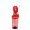 FLAMINGO-808T Plateau Sandaletten Rot von Pleaser – Ansicht 2