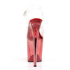 FLAMINGO-808T Plateau Sandaletten Rot Transparent von Pleaser – Ansicht 4