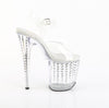 FLAMINGO-808TDRS Plateau Sandaletten Transparent Strass von Pleaser – Ansicht 5