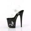 FLAMINGO-808TGRS Plateau Sandaletten Schwarz Matt von Pleaser – Ansicht 3