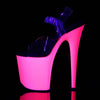FLAMINGO-808UV Plateau Sandaletten Neon Pink UV von Pleaser – Ansicht 3