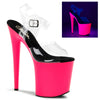FLAMINGO-808UV Plateau Sandaletten Neon Pink UV von Pleaser