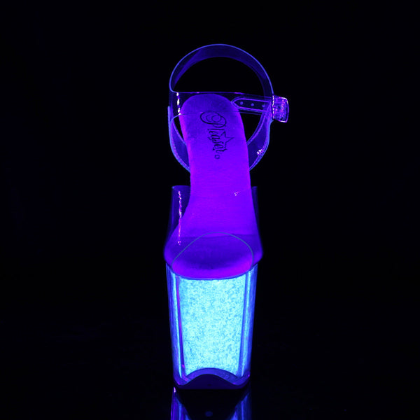 FLAMINGO-808UVG Plateau Sandaletten UV Schwarzlicht von Pleaser – Ansicht 2