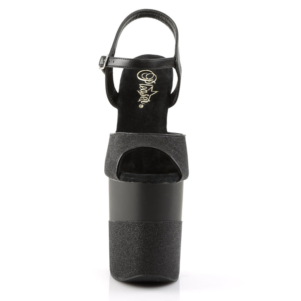FLAMINGO-809-2G Plateau Sandaletten Schwarz von Pleaser – Ansicht 2