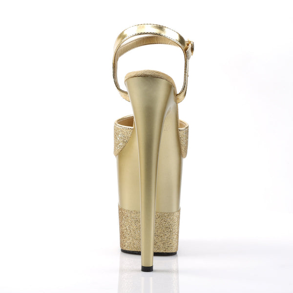 FLAMINGO-809-2G Plateau Sandaletten Gold von Pleaser – Ansicht 4