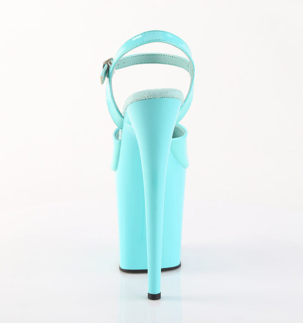 FLAMINGO-809 Plateau Sandaletten Türkis von Pleaser – Ansicht 4