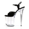 FLAMINGO-809 Plateau Sandaletten Schwarz/Transparent von Pleaser – Ansicht 3
