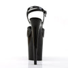 FLAMINGO-809 Plateau Sandaletten Schwarz Lack von Pleaser – Ansicht 4