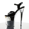 FLAMINGO-809 Plateau Sandaletten Schwarz/Chrom von Pleaser – Ansicht 3