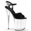 FLAMINGO-809 Plateau Sandaletten Schwarz/Transparent von Pleaser