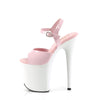 FLAMINGO-809 High Heels Sandaletten - Rosa/Weiß von Pleaser – Ansicht 3