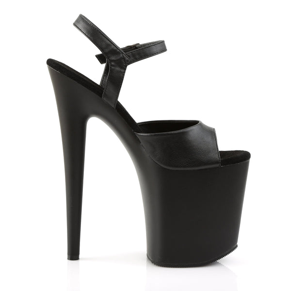 FLAMINGO-809 Plateau Sandaletten Schwarz Matt von Pleaser – Ansicht 5