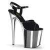 FLAMINGO-809 Plateau Sandaletten Schwarz/Chrom von Pleaser