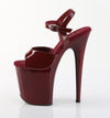 FLAMINGO-809 Plateau Sandaletten Dunkelrot von Pleaser – Ansicht 3