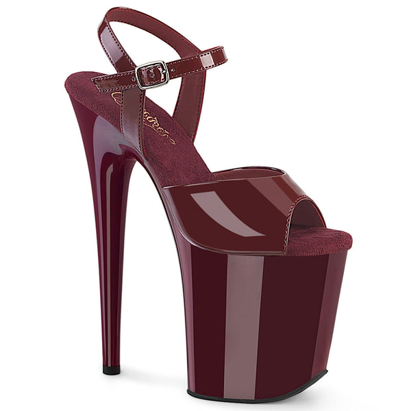 FLAMINGO-809 Plateau Sandaletten Dunkelrot von Pleaser