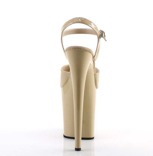 FLAMINGO-809 Plateau Sandaletten Creme von Pleaser – Ansicht 4
