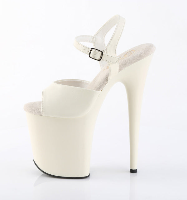 FLAMINGO-809 Plateau Sandaletten Weiß von Pleaser – Ansicht 3