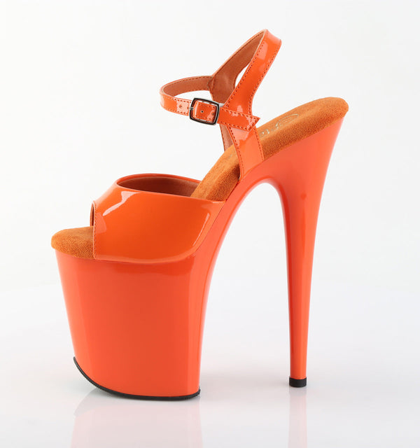 FLAMINGO-809 Plateau Sandaletten Orange von Pleaser – Ansicht 3