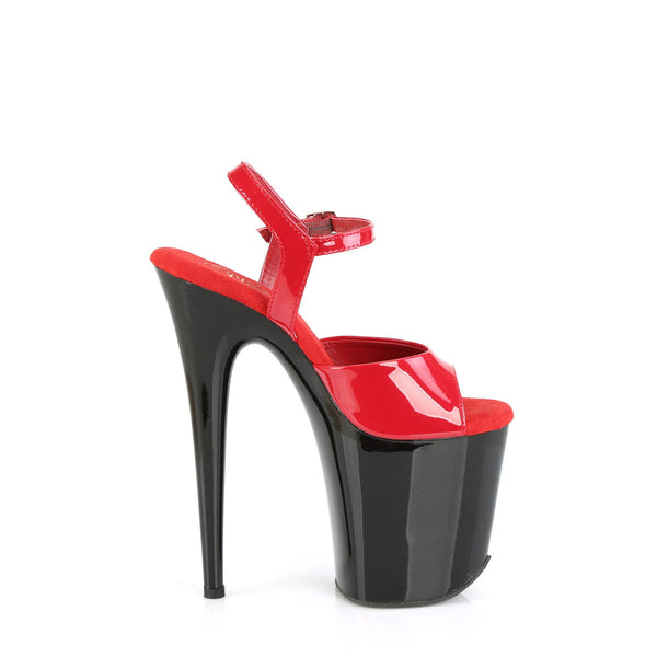 FLAMINGO-809 High Heels Sandaletten - Rot/Schwarz von Pleaser – Ansicht 5