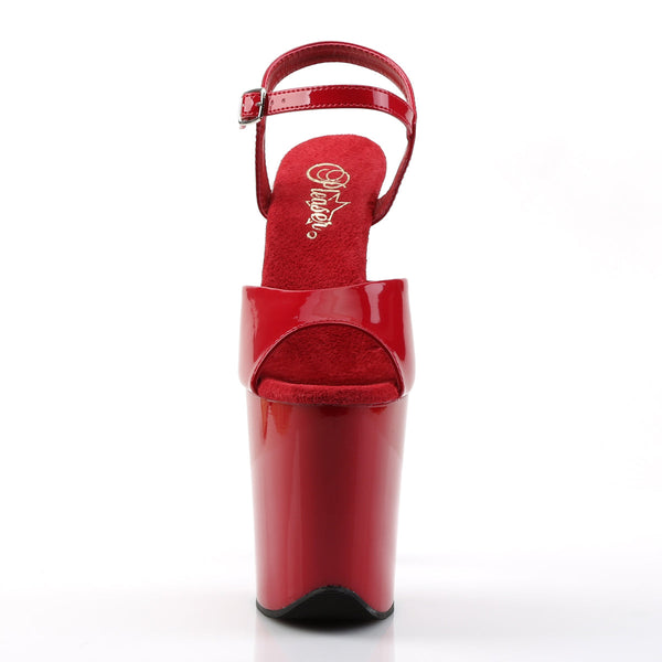 FLAMINGO-809 Plateau Sandaletten Rot Lack von Pleaser – Ansicht 2