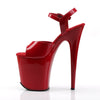 FLAMINGO-809 Plateau Sandaletten Rot Lack von Pleaser – Ansicht 3