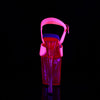 FLAMINGO-809UVT Plateau Sandaletten Neon Pink UV von Pleaser – Ansicht 4