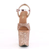 FLAMINGO-810LG Plateau Sandaletten Rose Gold Glitzer von Pleaser – Ansicht 2