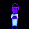 FLAMINGO-810UVG Plateau Sandaletten Glitter Neon Opal UV von Pleaser – Ansicht 2