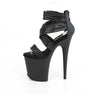 FLAMINGO-820 Plateau Sandaletten Schwarz Matt von Pleaser – Ansicht 3