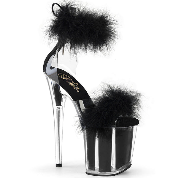 FLAMINGO-824F Plateau Sandaletten Schwarz von Pleaser