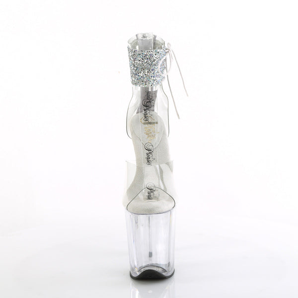 FLAMINGO-824RS-02 Plateau Sandaletten Transparent von Pleaser – Ansicht 2