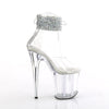 FLAMINGO-824RS-02 Plateau Sandaletten Transparent von Pleaser – Ansicht 5