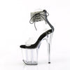 FLAMINGO-824RS Plateau Sandaletten Schwarz/Transparent von Pleaser – Ansicht 3