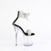 FLAMINGO-827RS Plateau Sandaletten Schwarz/Transparent von Pleaser – Ansicht 5