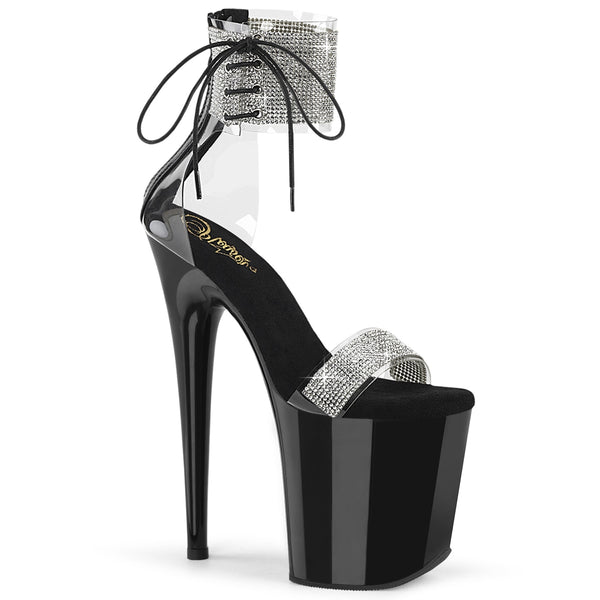 FLAMINGO-827RS Plateau Sandaletten Schwarz von Pleaser