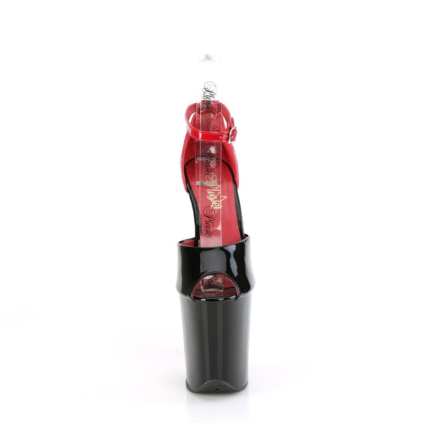 FLAMINGO-868 Plateau Sandaletten Schwarz-Rot von Pleaser – Ansicht 2