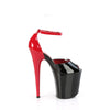 FLAMINGO-868 Plateau Sandaletten Schwarz-Rot von Pleaser – Ansicht 5