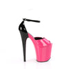 FLAMINGO-868 Plateau Sandaletten Schwarz/Pink von Pleaser – Ansicht 5