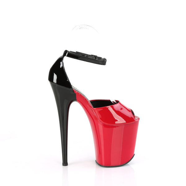 FLAMINGO-868 Plateau Sandaletten Rot/Schwarz von Pleaser – Ansicht 5