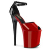 FLAMINGO-868 Plateau Sandaletten Rot/Schwarz von Pleaser