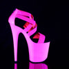 FLAMINGO-869UV Plateau Sandaletten Neon Pink UV von Pleaser – Ansicht 5